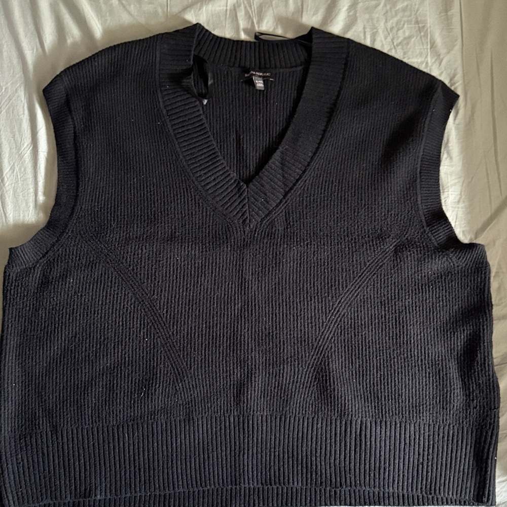 Banana Republic Women's Black V-Neck Sweater